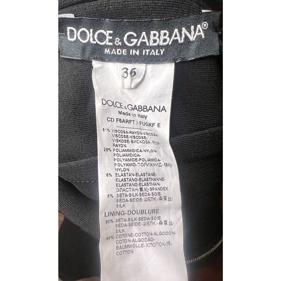 Dolce & Gabbana Black Midi Sheath Dress Made in Italy NWOT Size 36/0 - Picture 12 of 12